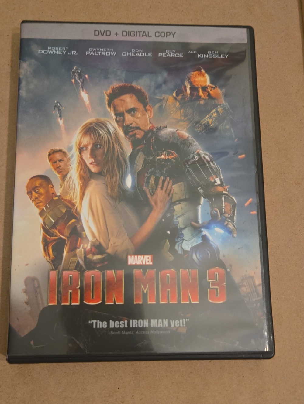 Marvel Iron Man 3 DVD - Red, Gold, Blue Cover Art